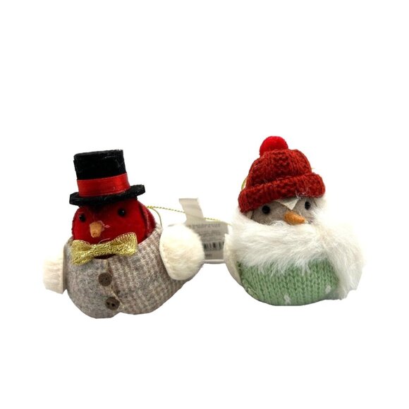 Set of 2 Target Wondershop 2.5" 2022 Featherly Friends Christmas Ornaments NEW - Picture 1 of 5
